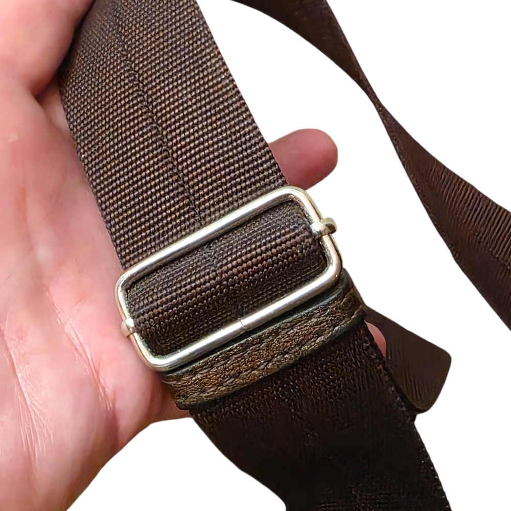 RARE Brighton Raffia Straw Crossbody Bag Boho Luxe Leather Heart Embossed Vintag - Picture 8 of 16